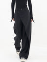 Damenhose Baggy Asymmetrisch mit Doppelknopfleiste