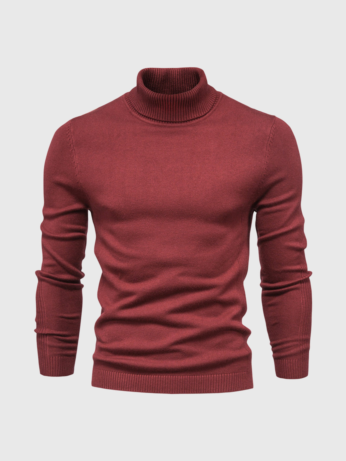 Pull Col Roulé Homme en Coton Doux, Design Intemporel