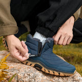 Bottes d’hiver homme extérieur – Bottines chaudes antidérapantes à fermeture éclair