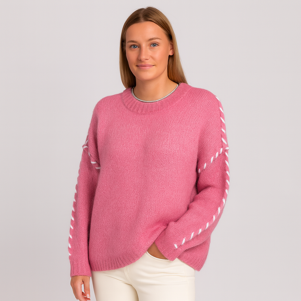Pull Femme Tricoté – Doux, Chaud & Design Élégant avec Détails