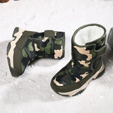 Winterstiefel für Kinder – Warme Schneestiefel mit Camouflage und rutschfester Sohle