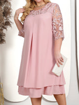 Robe de Banquet Élégante en Crochet pour Femmes Rondes