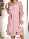 Robe de Banquet Élégante en Crochet pour Femmes Rondes