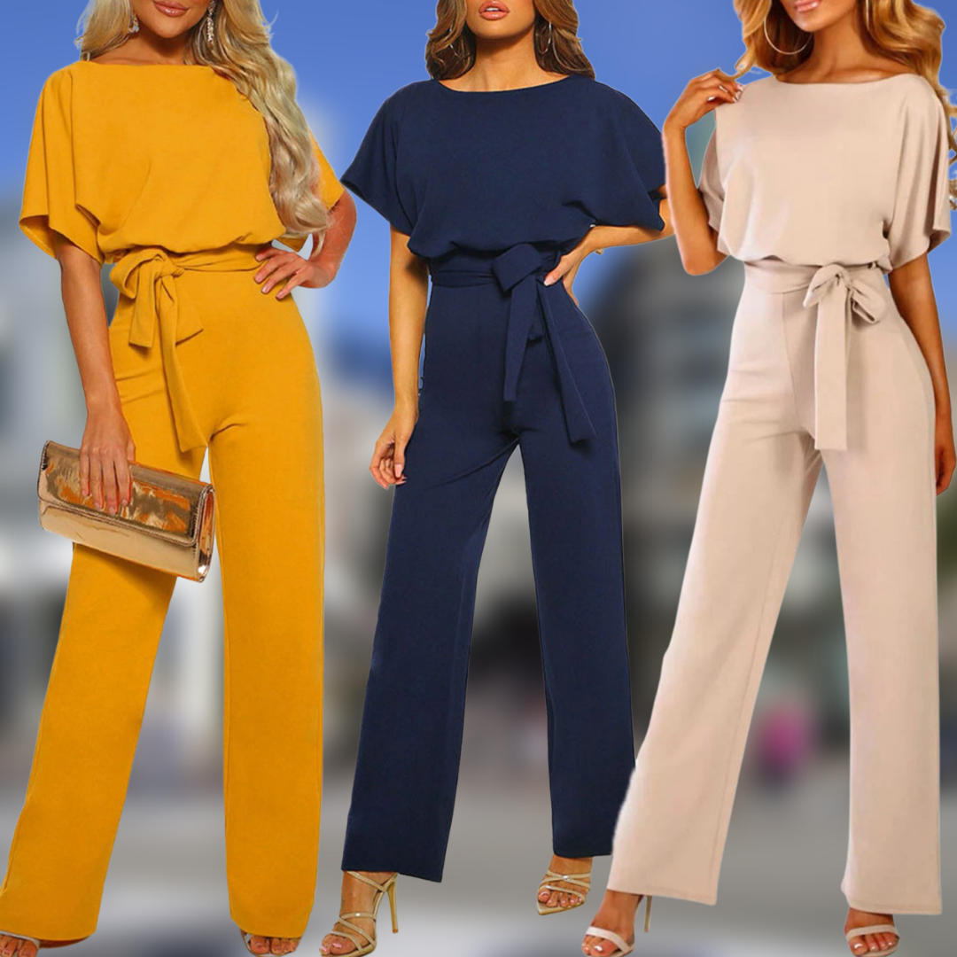 Eleganter Overall mit Gürtel | Stylischer Overall für Arbeit und Feier