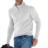 Pull col V homme en coton mélangé doux - Style intemporel et confort