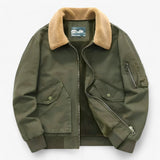 Kurtka Bombardier Męska – Ciepła Kurtka Zimowa z Kołnierzem Teddy