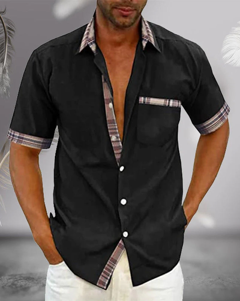 Chemise Homme à Manches Courtes Élégante