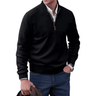 Luxury men's pullover with quarter zip and stand-up collar – elegant and comfortable