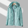 Softshell-Jacke Damen – Windjacke mit Kapuze und elegantem Muster