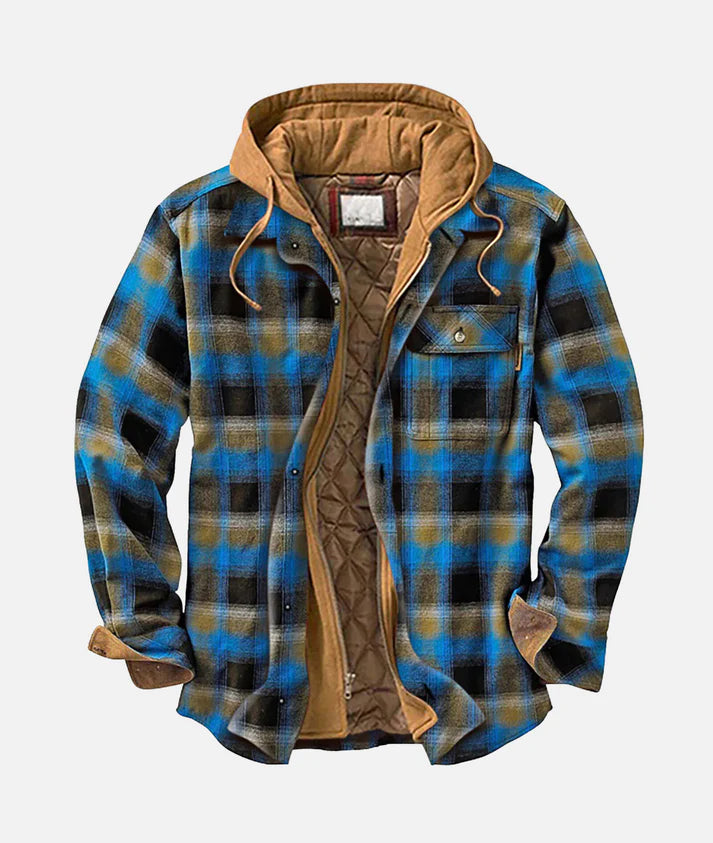 Veste à Carreaux avec Capuche pour Toutes Occasions