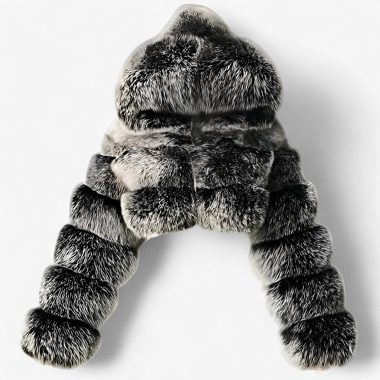 Damen Luxus Wintermantel – Elegante Jacke aus Kunstpelz mit Kapuze