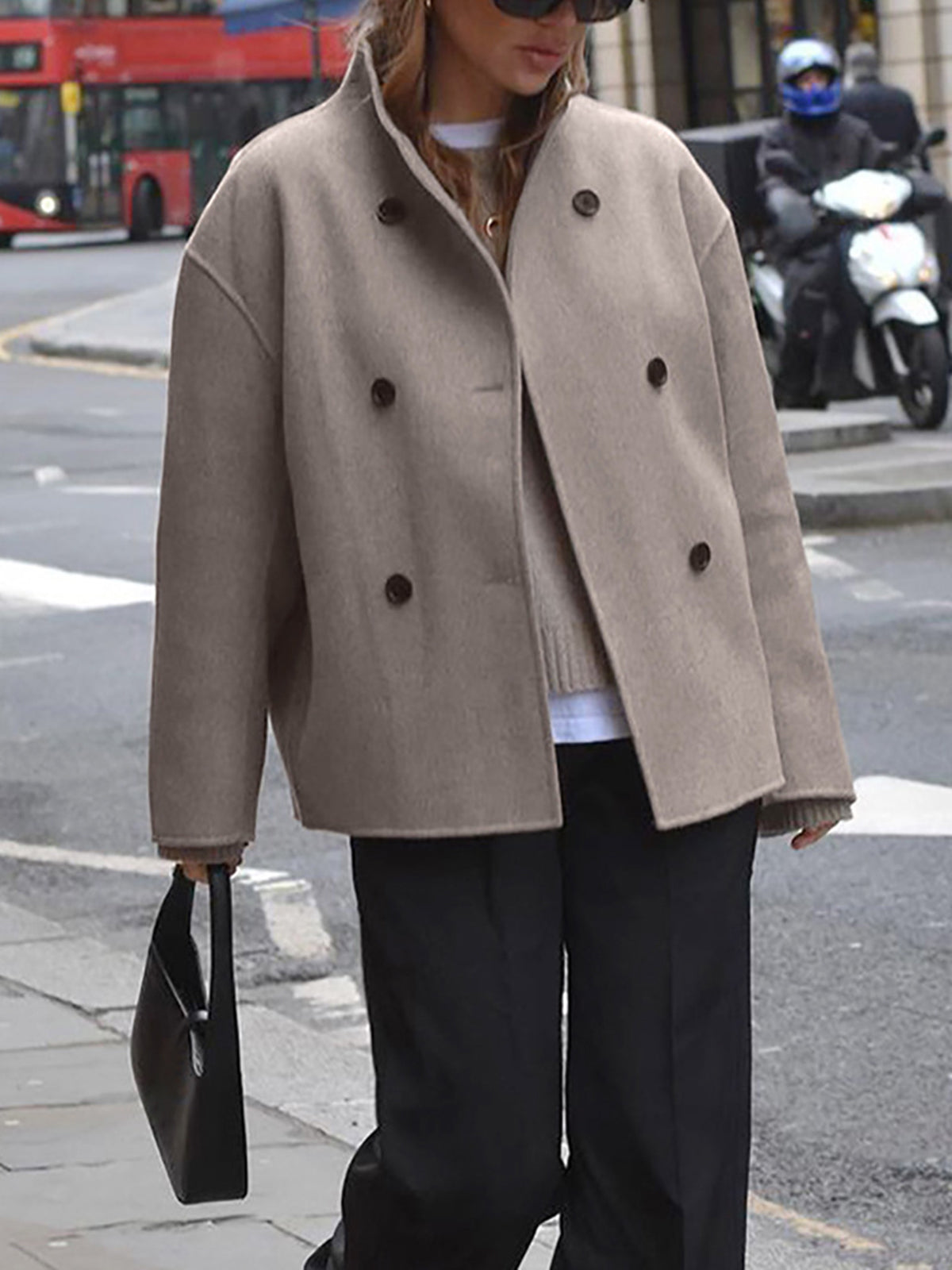 Manteau Oversize à Boutons pour Femmes - Élégant et Confortable
