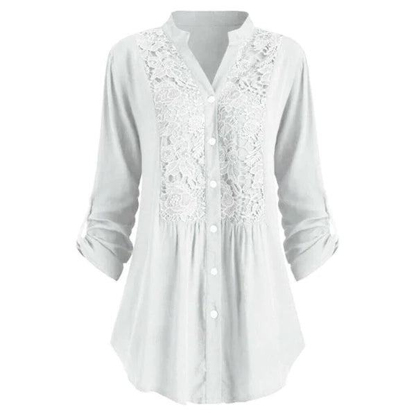 Blouse longue pour femme avec manches bouffantes - Chic et polyvalente
