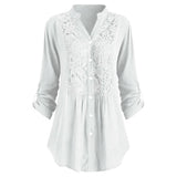 Blouse longue pour femme avec manches bouffantes - Chic et polyvalente
