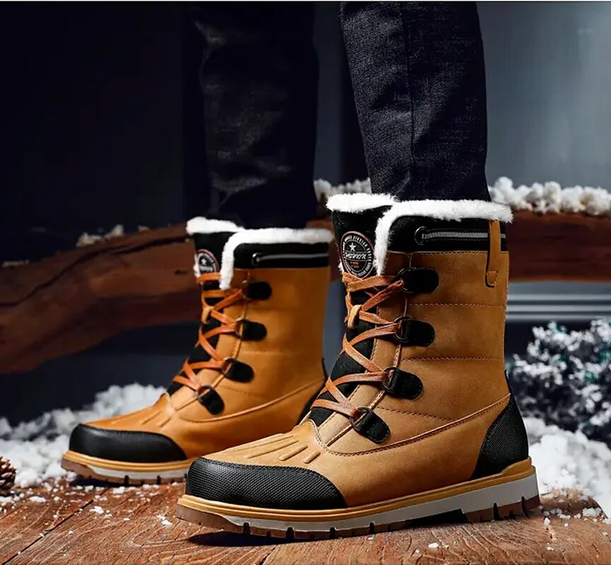 Men's winter boots with warm lining – Comfortable grip & outdoor style