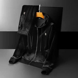 Ensemble en Velours pour Homme - Veste à Capuche de Luxe et Pantalon-mezam.fr