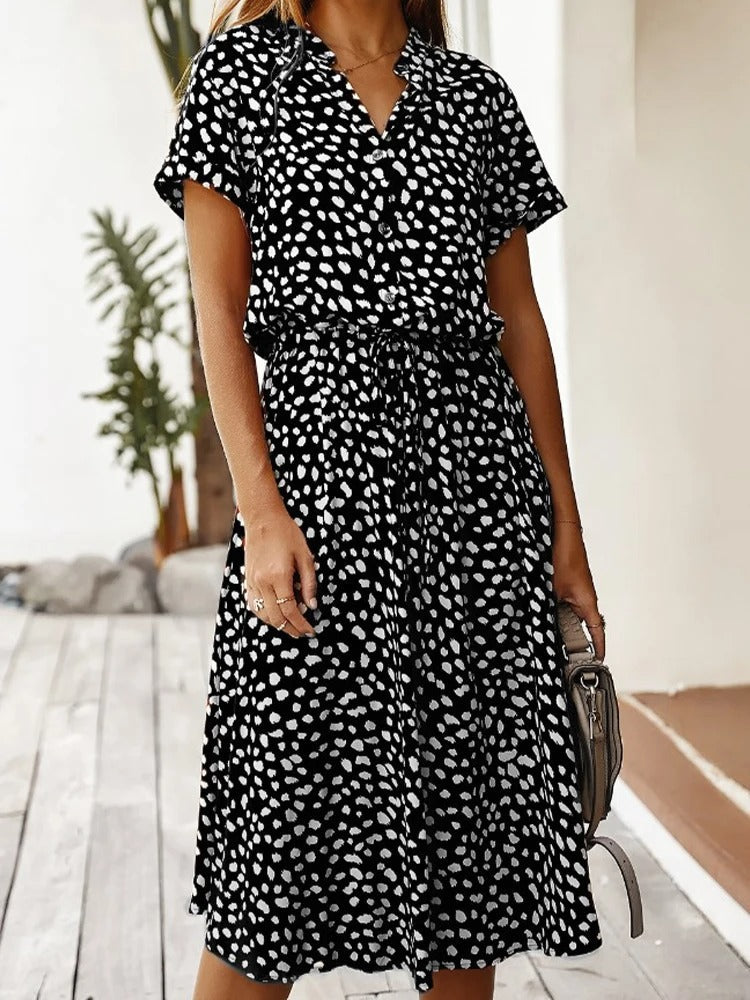 Robe Midi Élégante d'Été pour Femmes