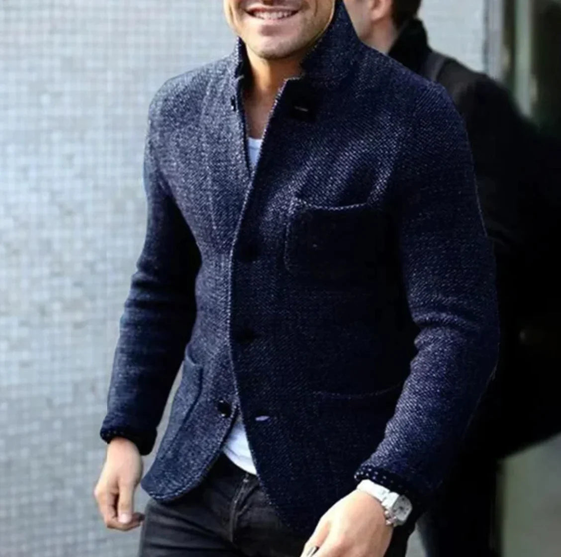 Ciepły i elegancki męski płaszcz na zimne dni