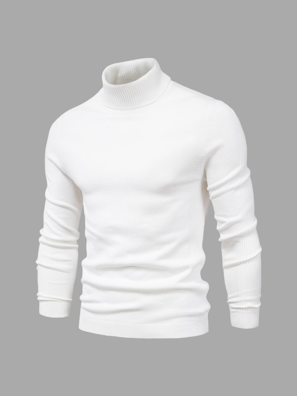 Pull Col Roulé Homme en Coton Doux, Design Intemporel