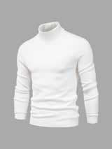 Pull Col Roulé Homme en Coton Doux, Design Intemporel