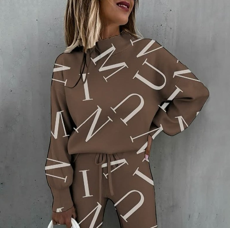 Damen-Loungewear-Set – Weiches zweiteiliges Set mit Sternenmuster