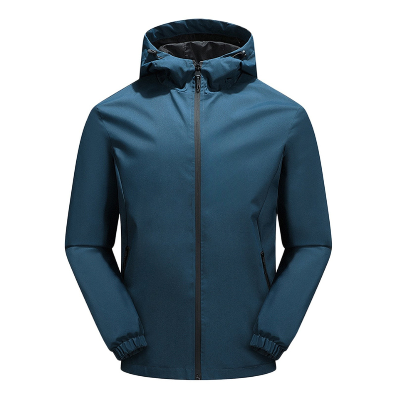 Softshell-Jacke Herren – Windjacke mit Kapuze und Reißverschlusstaschen