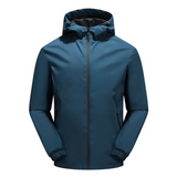 Softshell-Jacke Herren – Windjacke mit Kapuze und Reißverschlusstaschen