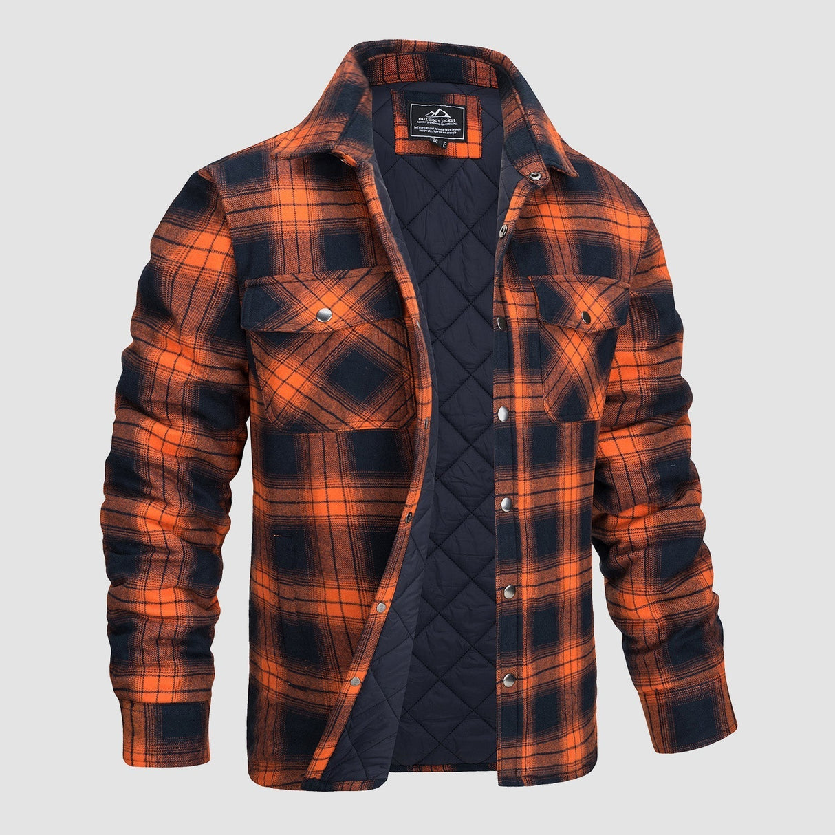 Men's Winter Flannel Vest with Quilted Lining