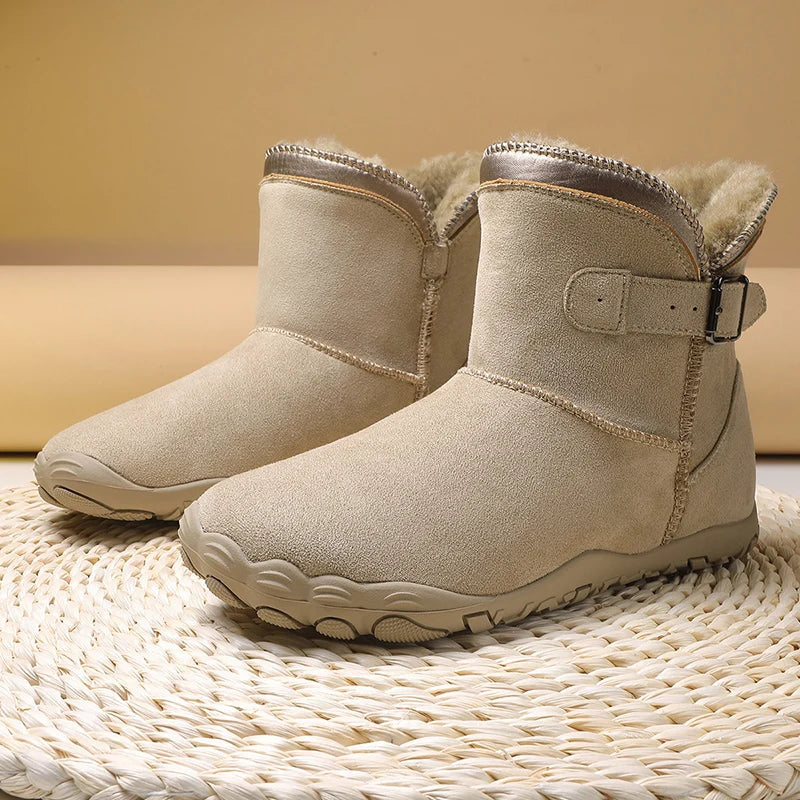 Bottes d’hiver chaudes avec doublure en fourrure – Bottines femme confortables