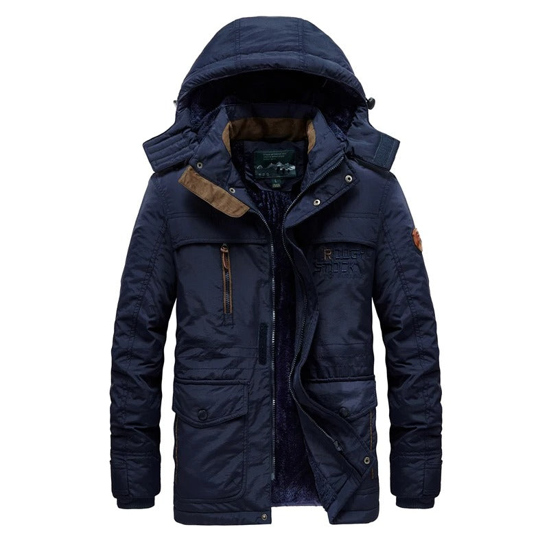 Manteau d’Hiver Homme Doublé – Chaud, Confortable et Pratique avec Poches