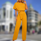 Eleganter Overall mit Gürtel | Stylischer Overall für Arbeit und Feier