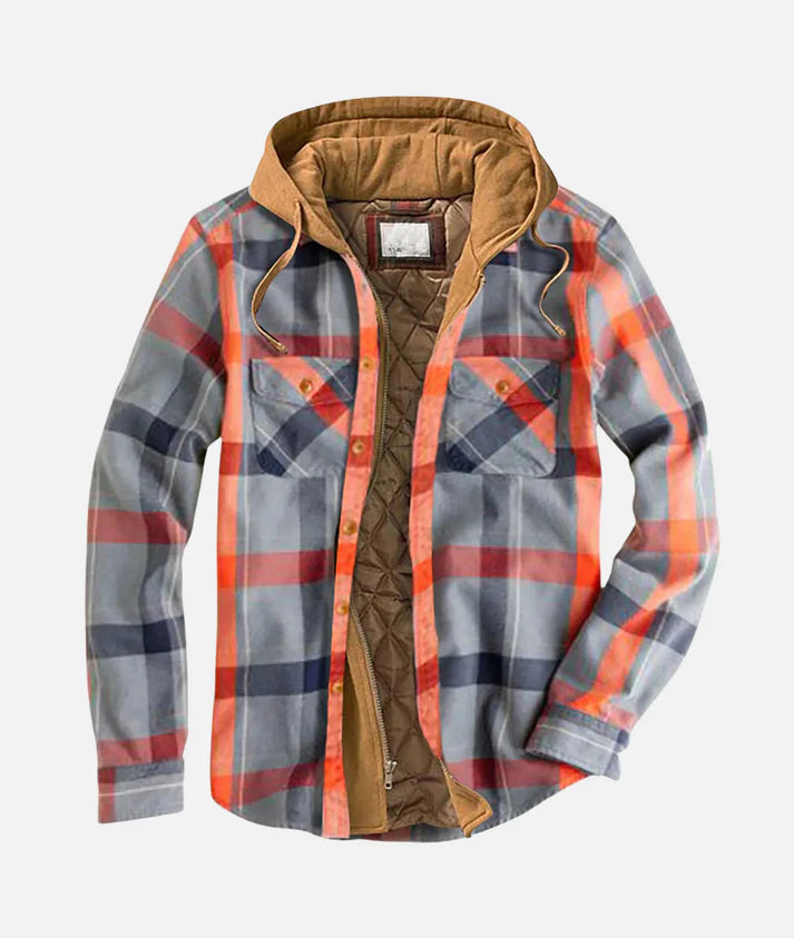 Veste à Carreaux avec Capuche pour Toutes Occasions