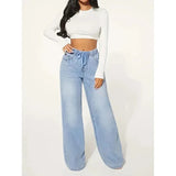 Damen Jeans – Gerade geschnittene trendige High-Waist Jeans