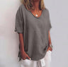 Blouse Confortable et Aérée à Col V pour Femmes