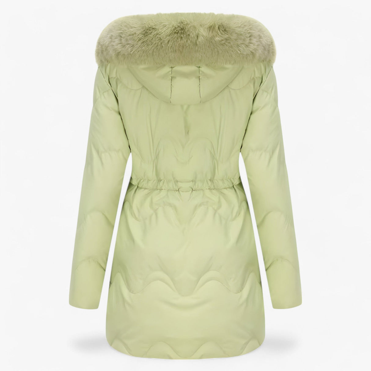Damen Wintermantel – Elegante und warme Jacke mit Pelzkragen und Kapuze