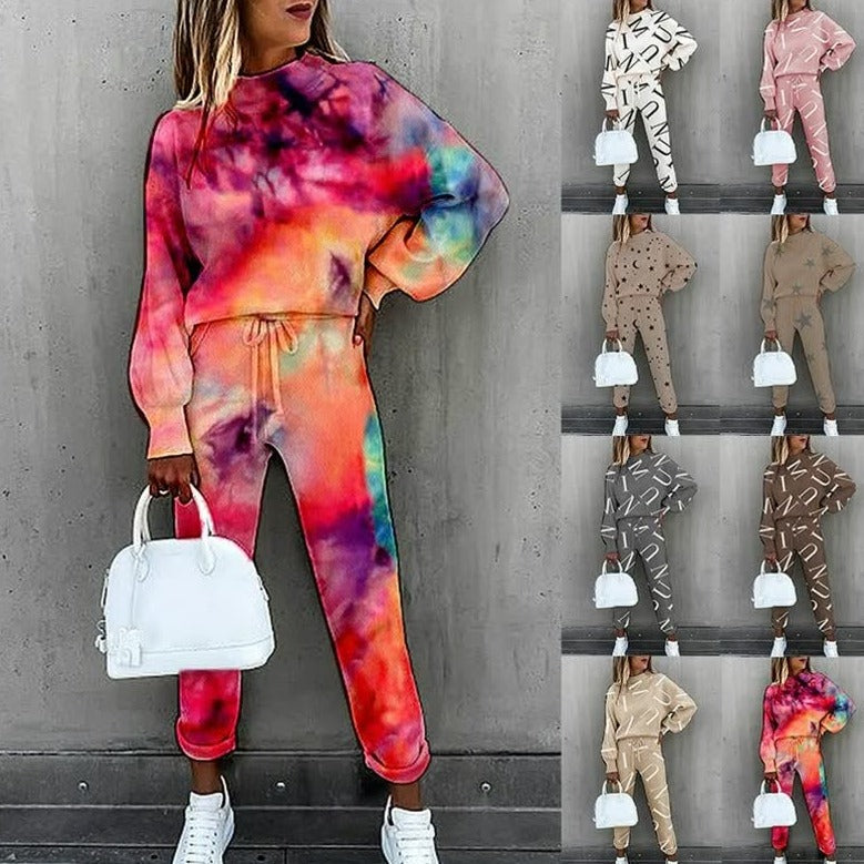 Damen-Loungewear-Set – Weiches zweiteiliges Set mit Sternenmuster