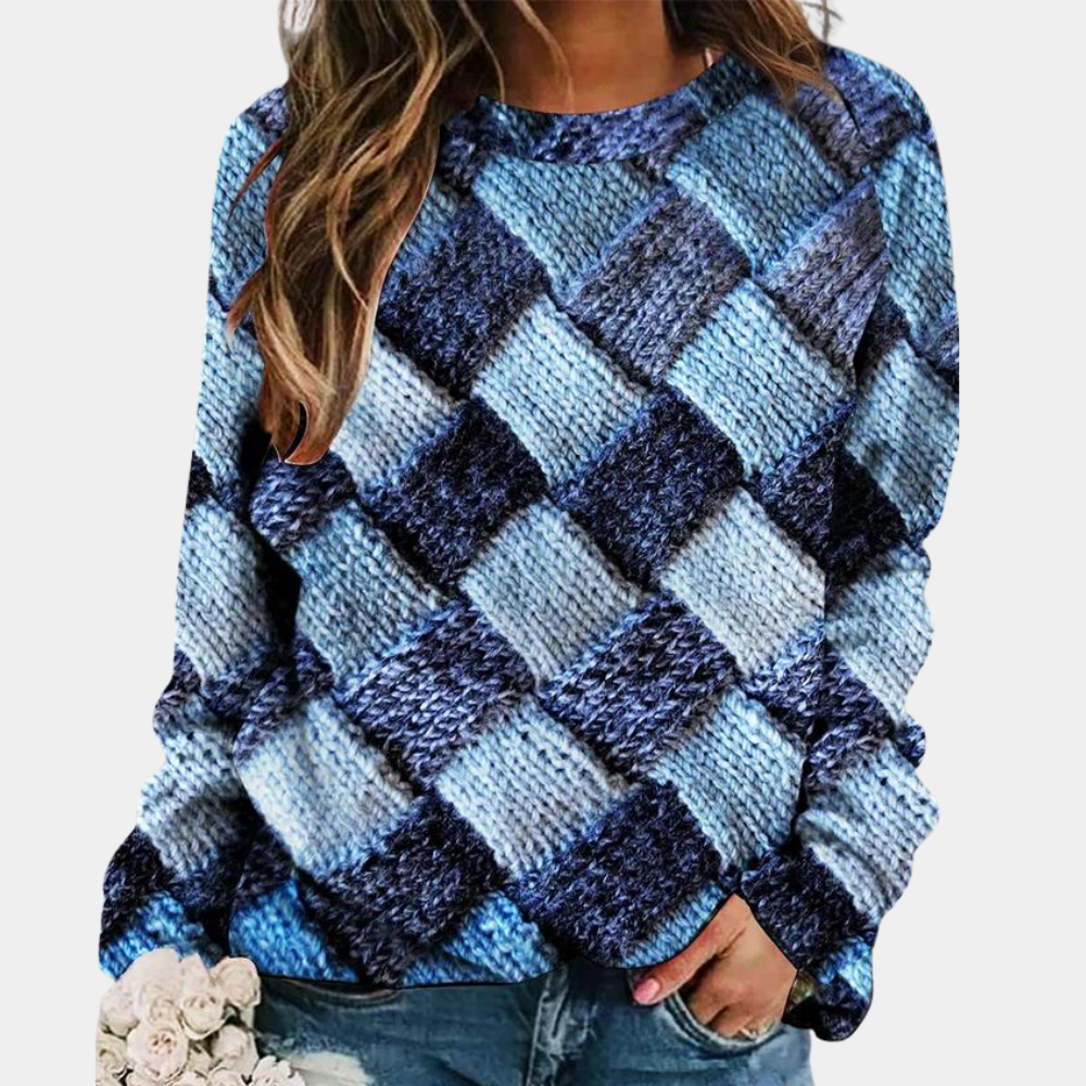 Pull femme coloré à motif - Élégant et confortable
