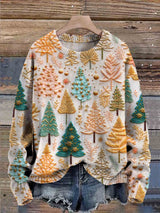 Weihnachts-Pullover Damen – Warmer Strickpullover mit 3D-Weihnachtsbaum