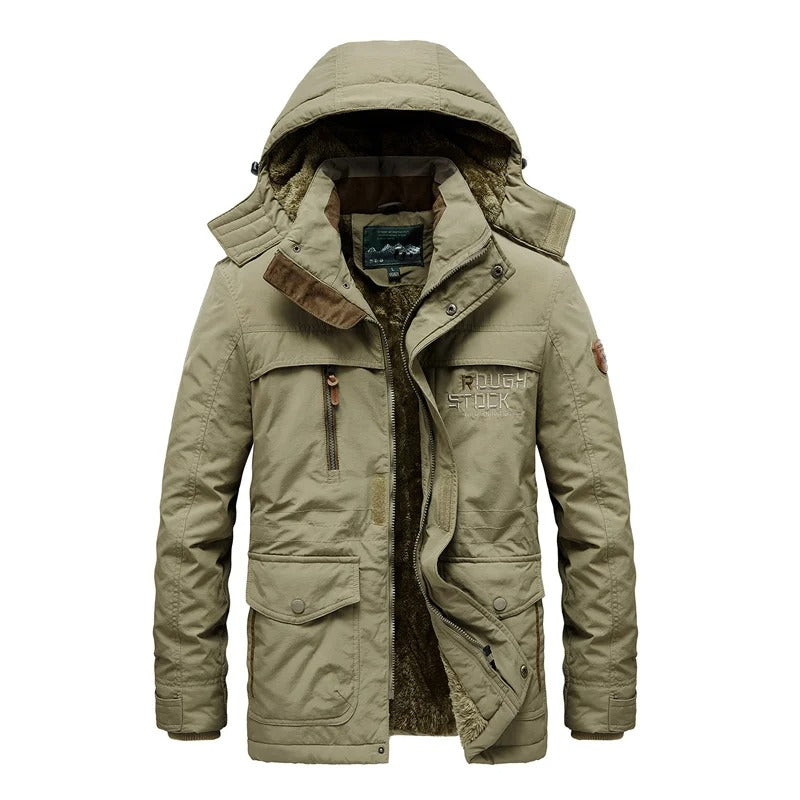 Manteau d’Hiver Homme Doublé – Chaud, Confortable et Pratique avec Poches