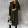 Manteau d'automne élégant pour femmes à double boutonnage en mélange de laine