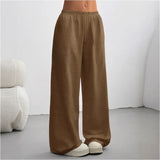 Damen-Freizeithose – Bequeme Hose mit weitem Bein und elastischem Bund