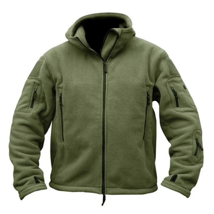 Herren-Fleecejacke – Warmer Mantel mit Reißverschluss und Kapuze für den täglichen Gebrauch