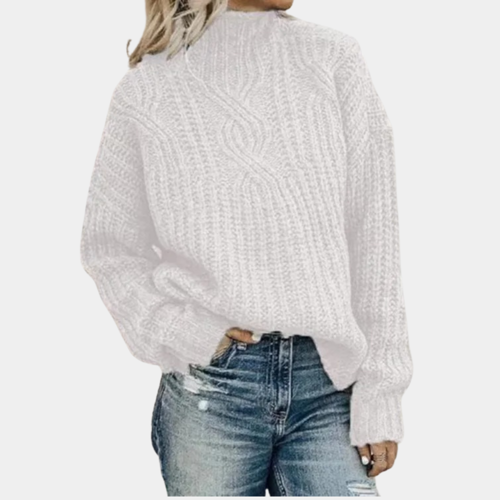 Pull Femme Doux Tricoté - Élégant et Confortable en Quatre Couleurs