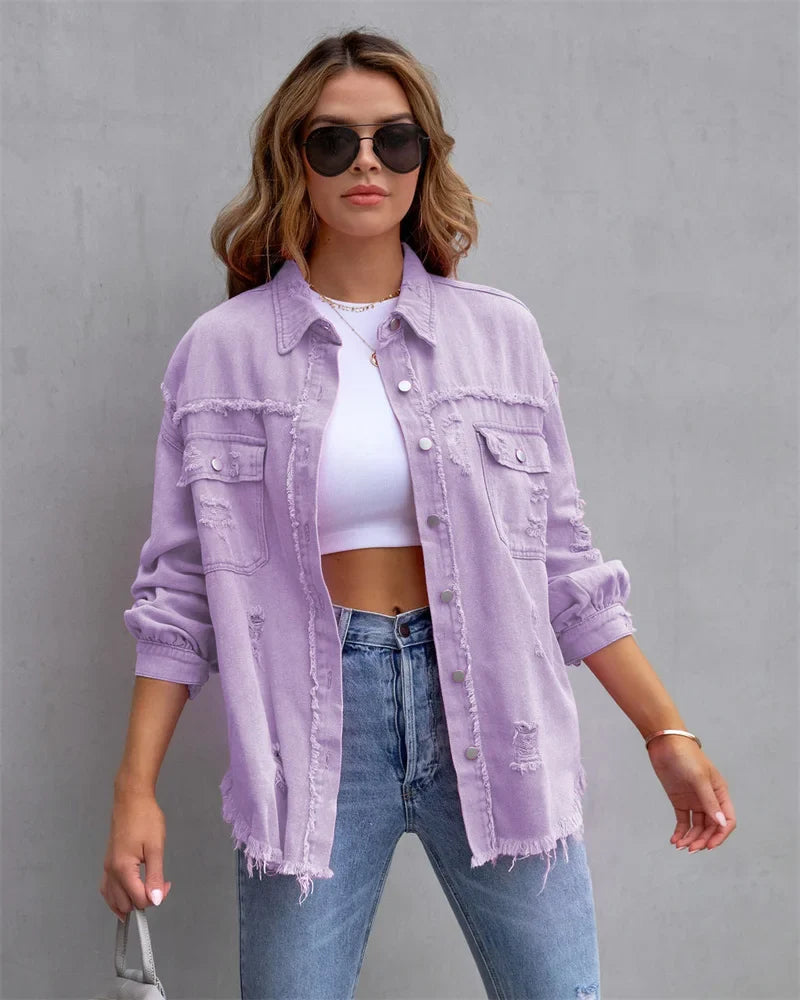 Veste en Jean Femme au Style Bohème Chic pour l'Été-mezam.fr