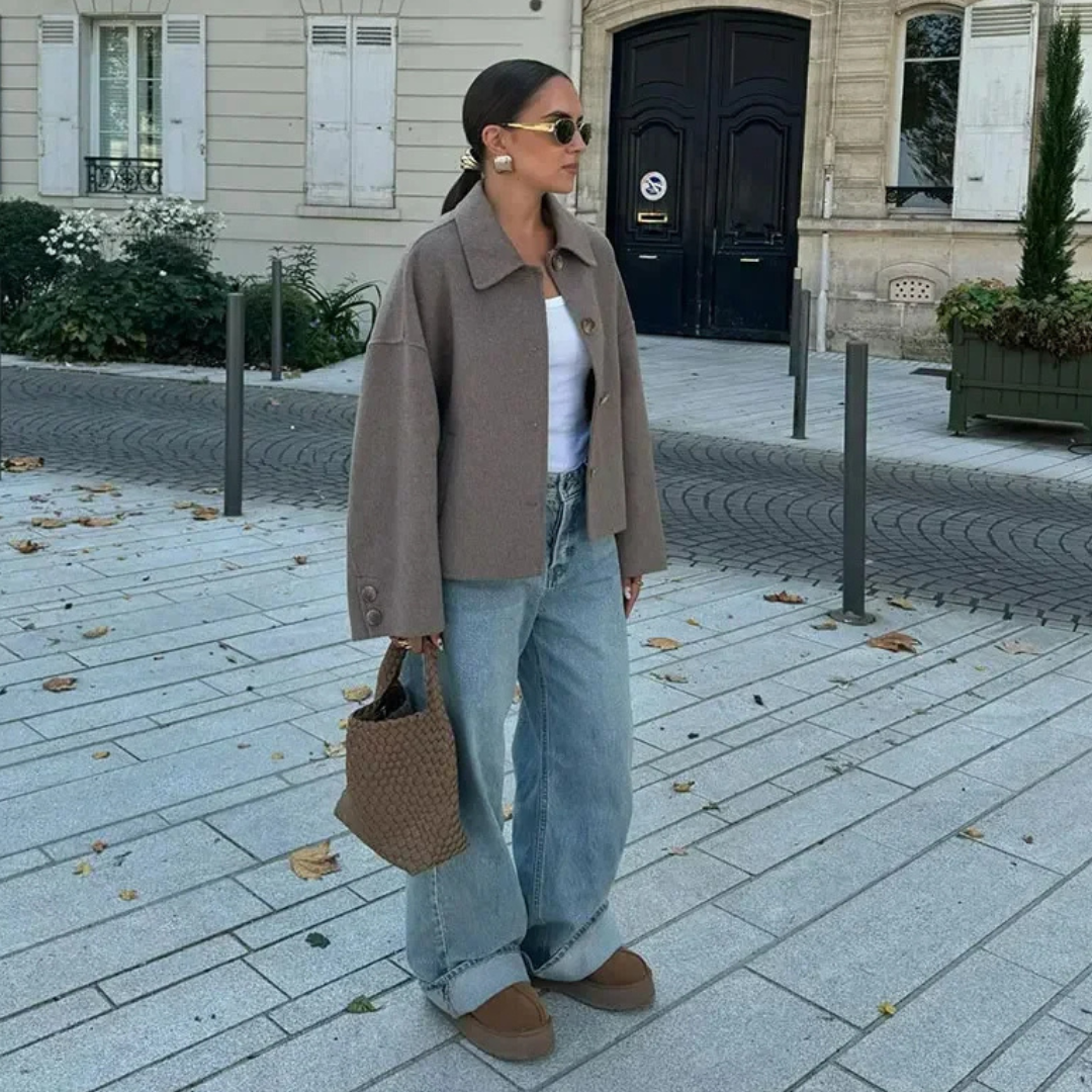 Płaszcz damski oversize elegancki - komfort i styl