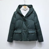 Kurze gesteppte Damenjacke – Warmer Wintermantel mit Kapuze