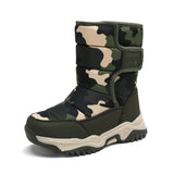 Winterstiefel für Kinder – Warme Schneestiefel mit Camouflage und rutschfester Sohle