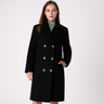 Damen langer Mantel mit doppelter Knopfleiste – elegant & zeitlos