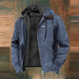 Herren Winterjacke – Warmer Mantel mit Kapuze und weichem Futter