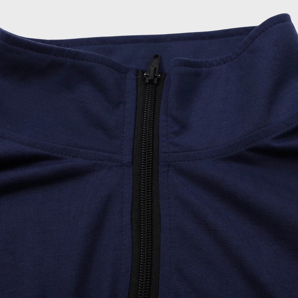 Pull Chaud Homme avec Fermeture Éclair et Col Bas
